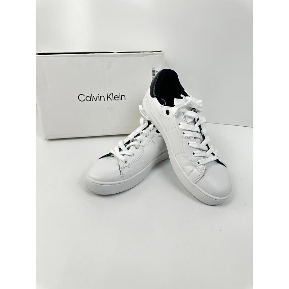 Calvin Klein Lucio - Mens White Sneaker Medium, Size 9M